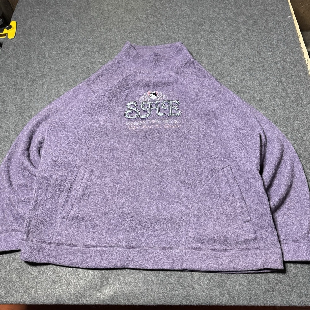 Vintage Y2K Women Polar Dogs Big‎ Dogs She Who Must Be Obeyed Fleece Sweater XL